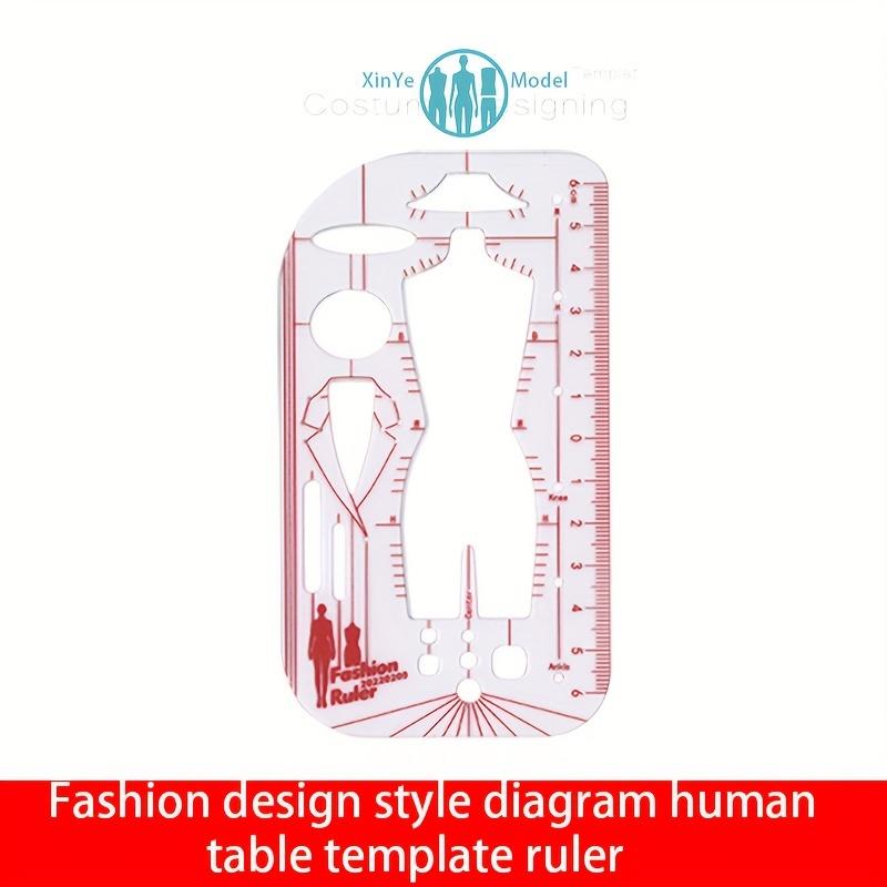 Plantilla de Regla Maniquí Patrón de Diseño de Moda