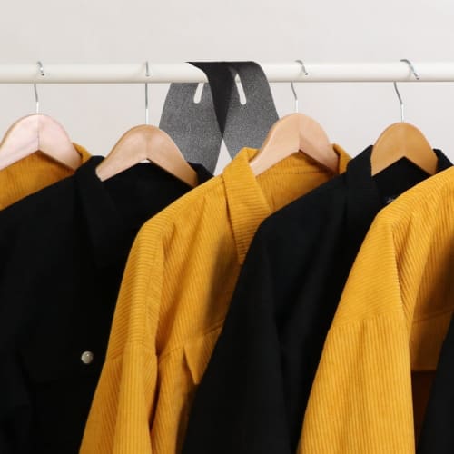 FRCOLOR Hanger Sponge Covers, 50-Piece Set, Non-Slip, Mark-Free, Scratch-Resistant, Fits 40cm Hangers (Black, 41*7*0.3cm)