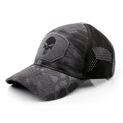 New Tide Skull Operator Mesh Baseball Cap Men Cool Fitted Cap Good Breathable Outdoor Sport