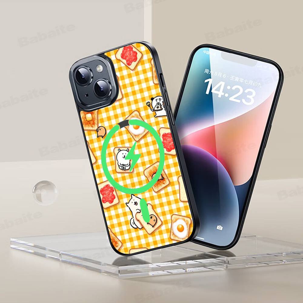 

Cute White Joke Bear Magnetic For Magsafe Phone Case For IPhone 17 Air 16 Pro Max 15 14 13 12 11 Protective Cover iPhone 16