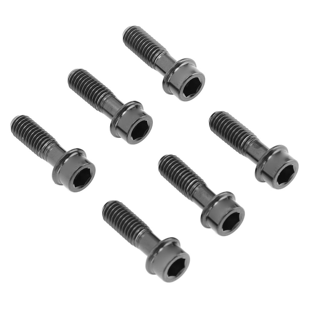 6PCS Bicycle Stem Bolt M5 X 16mm Titanium Alloy Waterproof Rustproof Handlebar Stem Bolts Screw for