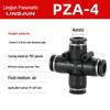 Pneumatic PU Quick Connect Three-Way Straight and Reducing Air Hose Adapter 4/6/8/10/12mm