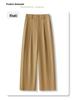 Women's High-Waisted Gray Wide-Leg Suit Pants - Spring/Summer 2025 Collection
