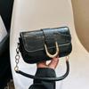 Fashion Crocodile Print Women Shoulder Bag Soft PU Leather Handbag Underarm Purse Small Square Crossbody Bag