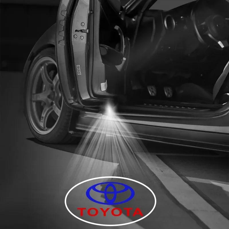 2PC/SET Car Door Welcome Light Led Car Projector Lamp Car Accessories For Toyota Corolla Yaris Chr Auris RAV4 Camry Highlander