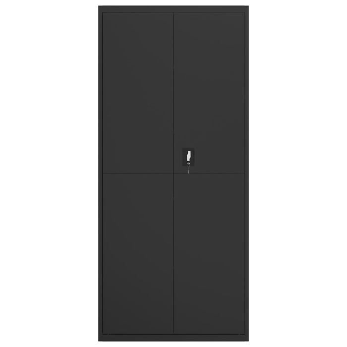 VidaXL Classeur noir 90x40x200 cm acier 339762