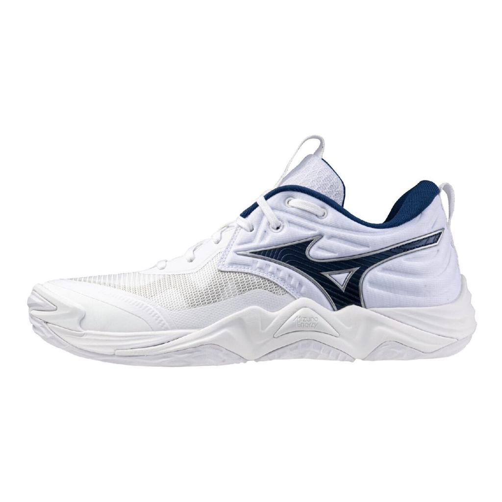 Mizuno Wave Momentum Elite Volleyball Size 2E Shoes, V1GA2512, White/Navy, 25.0 cm,