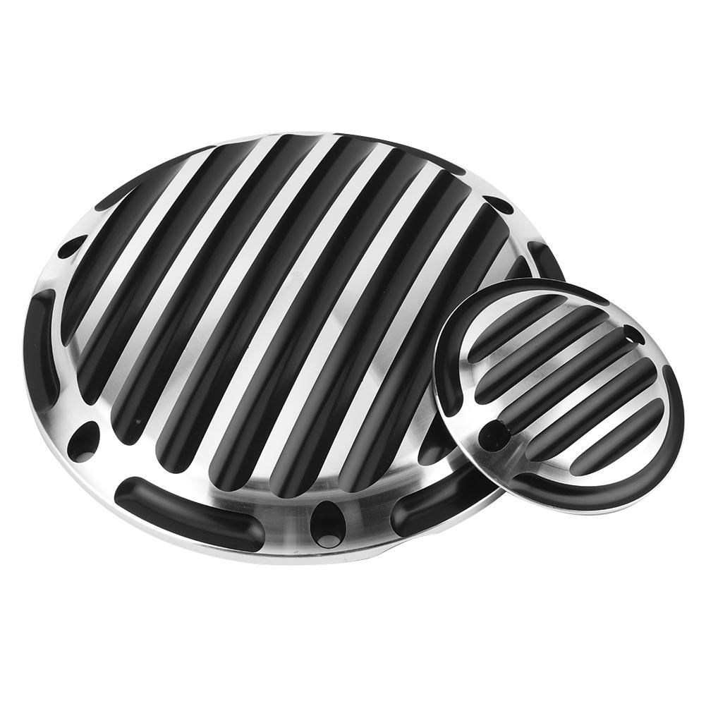 

Motorcycle Derby Trimmer Clutch Side Cover Engine Timing Cap Black Plating Fit for Touring FLD FXD XL883 XL1200 96 13