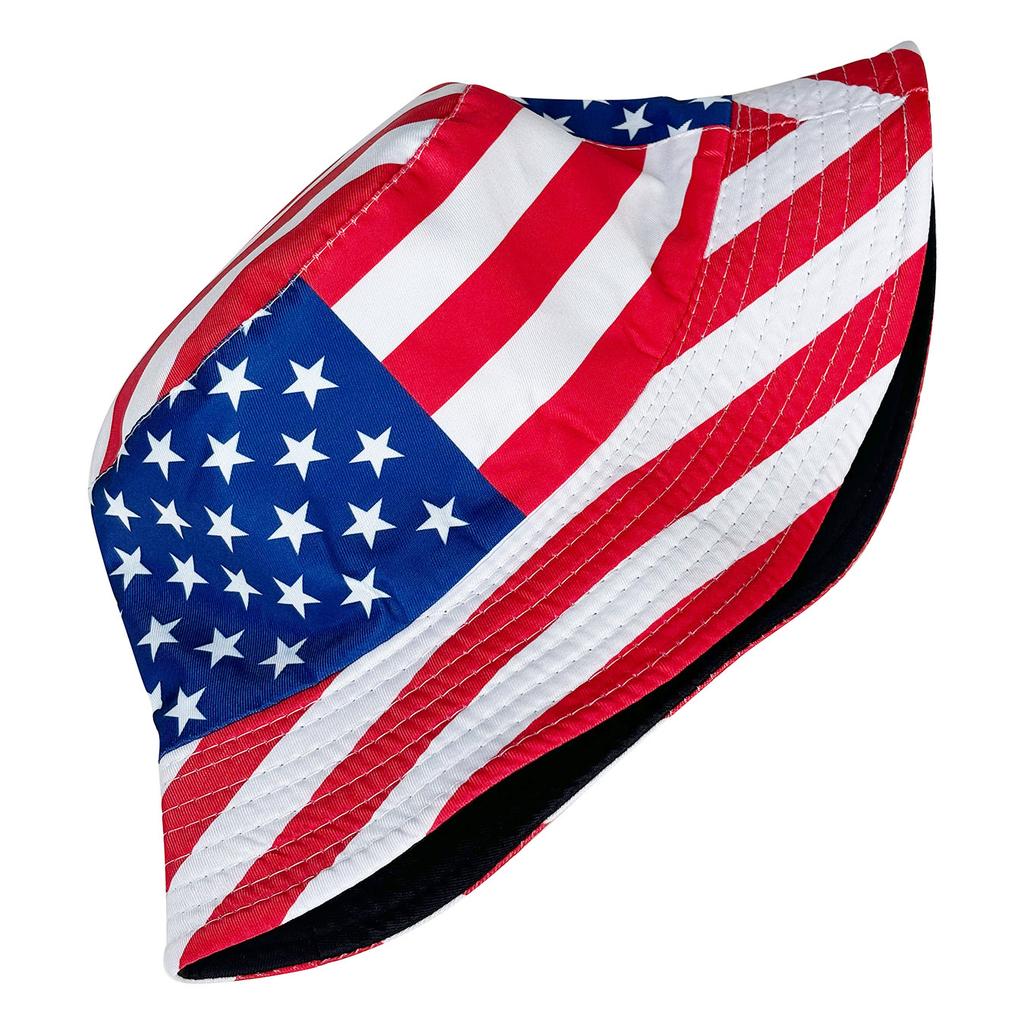 Patriotic American Flag Bucket Hat, Reversible, Casual Style, Foldable, Suitable for Independence Day and Everyday Use,