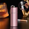 Portable Ashtray with Keychain Drawer Ash Holder Stainless Steel Cigarette Tray for Outdoor Car Travel Mini Ashtray Container