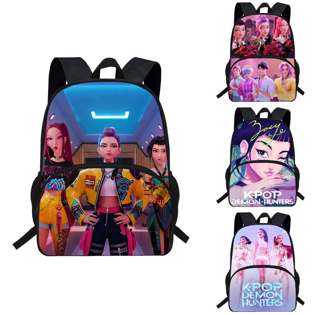 Kpop Demon Hunters Backpack For Kids With Breathable Oxford Fabric And Shock Absorption For School Use