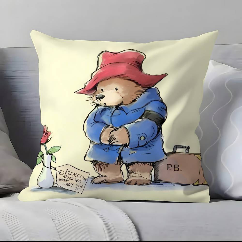 Cute P-Paddington Bear Anime Pillow Case Pillowcase Soft Skin Friendly & Comfortable With A Hidden Zipper