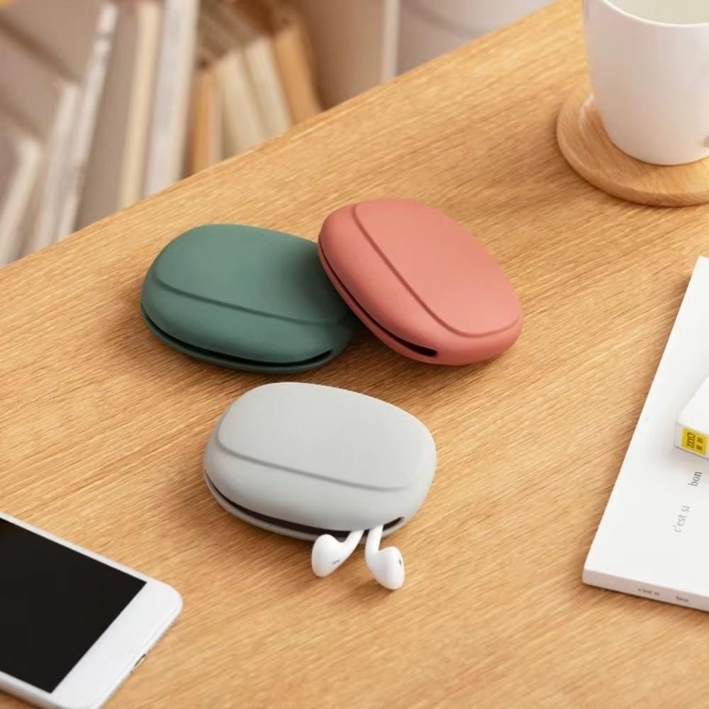 New Silicone Headphone Storage Box U Disk Mini Earphone Case Portable Cute Data Cable Bag Accessory Organization