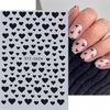 6 Sheets Valentines Day Nail Art Stickers Decals,Adhesive Red Heart Nail Stickers DIY Designs Nail Decorations for Women