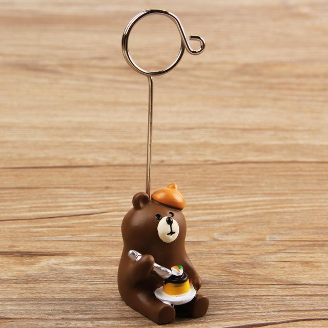 Cute and Creative Animal Resin Message Holder, Office Desk Decoration, Cute Ornaments, Message Holder, Photo Holder