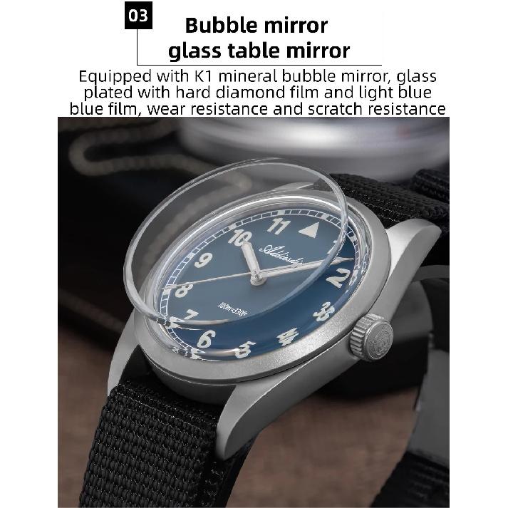 ADDIESDIVE Quartz Watches VH31 Movement Nylon Strap 36mm 100M Waterproof Reloj Hombre 316L Steel Luminous Watch For Men's
