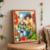 Disney Toy Story cooking oil painting art painting kit, handmade diy art painting home wall decoration, fun creative kitchen wall decor art