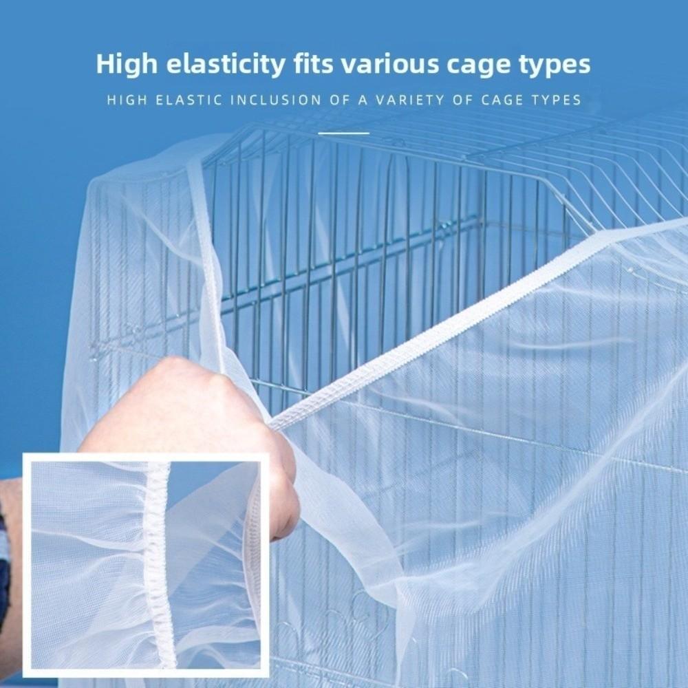 5pcs Elastic Bird Cage Cover Universal Anti Splash Guard New Carrot Cage Mesh Net  Pet Protection