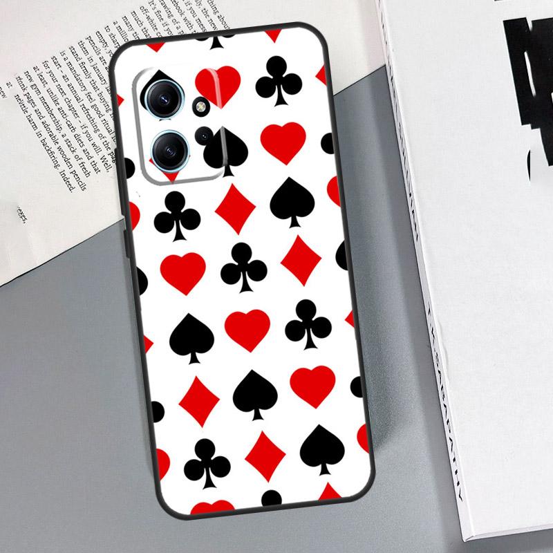 Spades Poker Play Cards Ace Case For Xiaomi Redmi Note 14 10 11 12 13 15 Pro Plus Cover For Redmi 15 15C 14C 12C 10C 13C