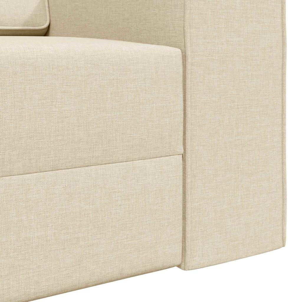 Cream Sleeper Sofa 245 x 78 x 77 cm Fabric
