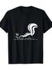 Cute Skunk Graphic T-Shirt-Skunk Lover Design with Skunk 'S' Lettering