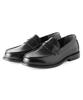 [London Shoe Make Co., Ltd.] Men's Genuine Leather Coin Loafers, Glossy Finish, High-Quality Leather, Comfortable Cushioning, Lightweight, Business/Ca