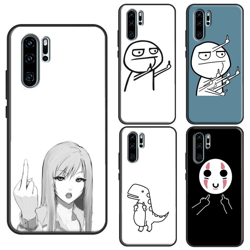 

Funny Middle Finger Memes Case For Huawei P Smart Z 2019 P10 P20 Lite P30 P40 Pro Mate 20 10 Lite 30 Pro Coque