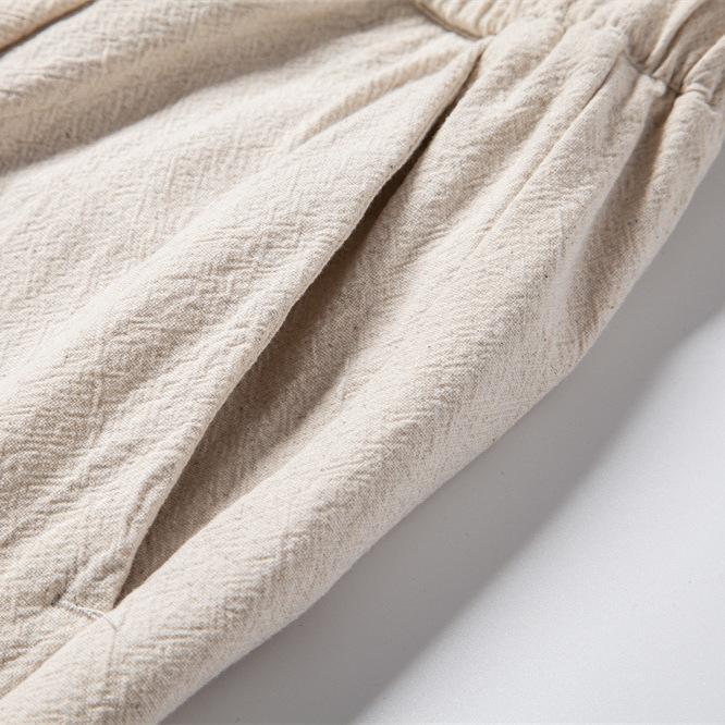 Summer New Men's Cotton and Linen Casual Pants Breathable Long Pants Versatile Long Pants for Men