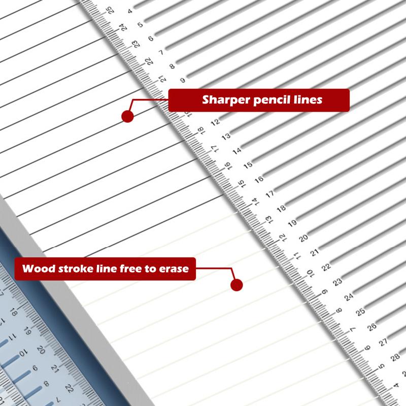 Transparent Calligraphy Stencil And Ruler Template Writing Straight Line Clear
