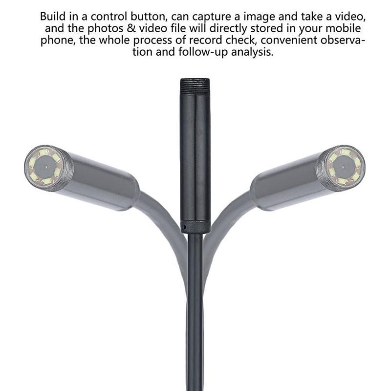 Waterproof 7mm 6 Led Usb Endoscope Borescope Video Camera 2m 5m