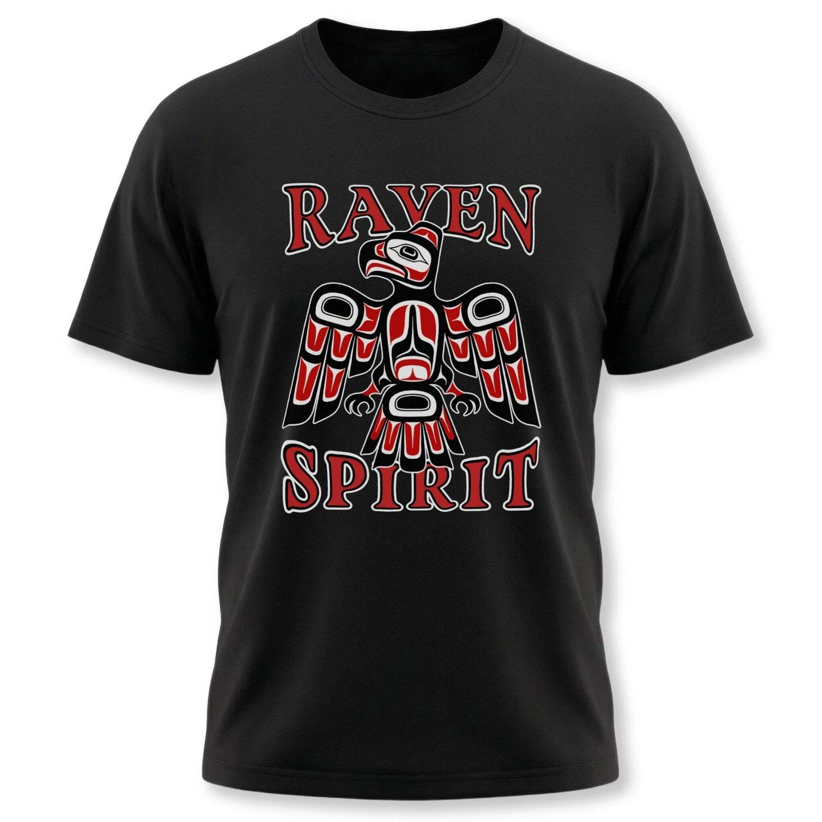 Raven Spirit T-Shirt | Native American Tribal Art Raven Graphic Tee Shirt XXXL