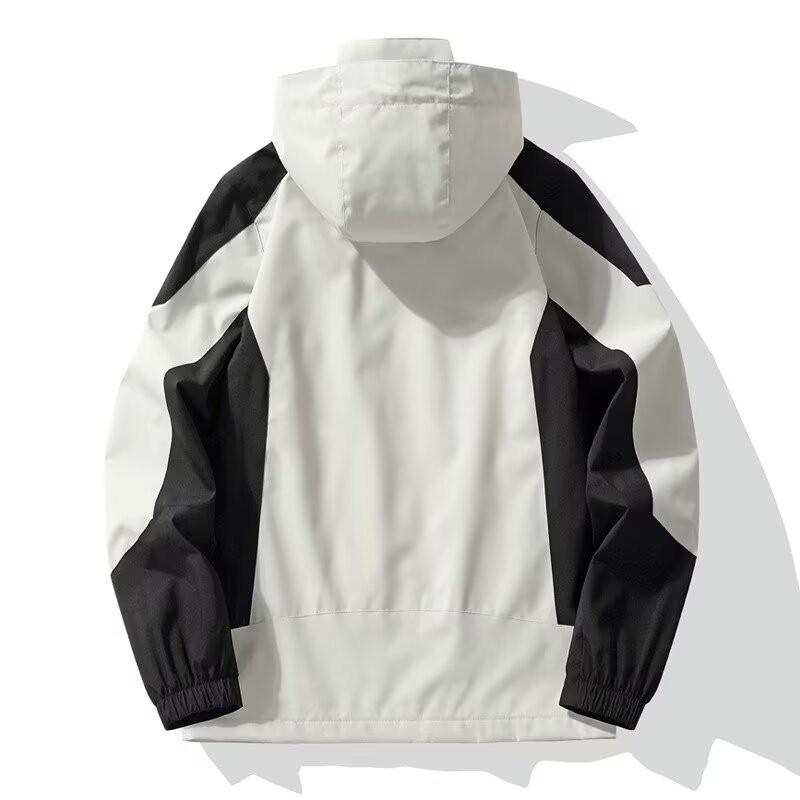 Unisex Hooded Windproof Waterproof Jacket Outdoor Sportswear Casual Loose Fit