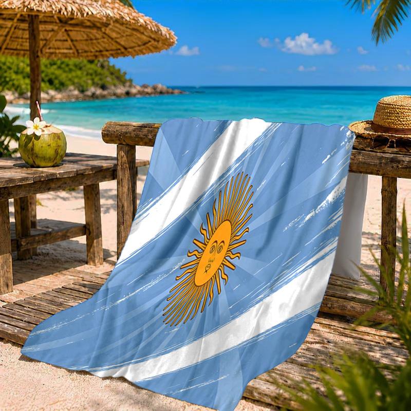 Argentinien Flagge Design Strandtuch Mikrofaser Strandtuch, Leicht und Schnelltrocknend, für Sommerreisen, Schwimmbad-Fan Geburtstagsgeschenk