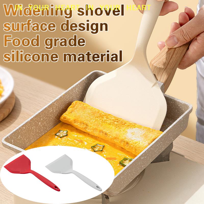Silicone Spatula Pancakes Shovel Omelette Spatula Turner For Eggs Fish Pancake Non Stick Wide Soft Pizza Shovel Kitchen Scraper 1