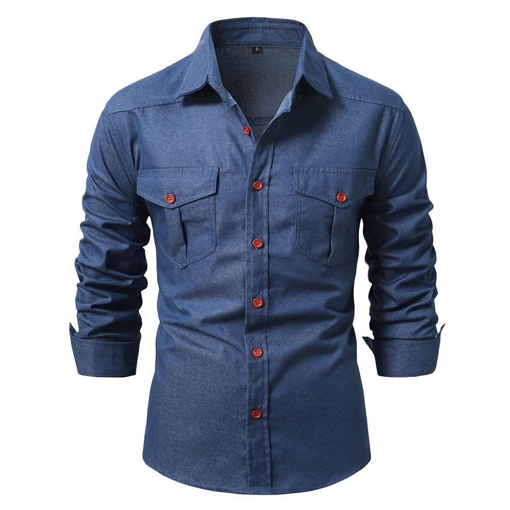 

2026 New Men s Outdoor Leisure Fashion Lapel Solid Color High Quality Men s Long Sleeve Shirt M