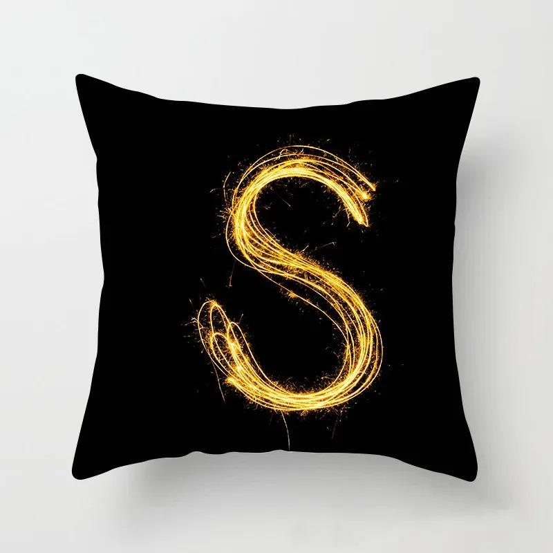 

Простая наволочка с золотыми буквами для украшения интерьера, офиса, гостиной, дома, наволочка 40x40cm