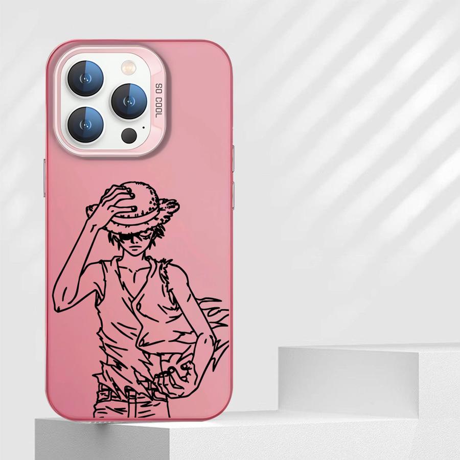 Phone Case for iPhone 16e 11 12 13 Pro Max 14 15 16 Plus Soft Cover One Piece Luffy Of The Straw Hat