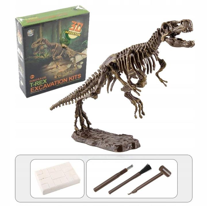 Zestaw Archeolog Wykopaliska Skamieliny Dinozaur Szkielet T-Rex + Gratis