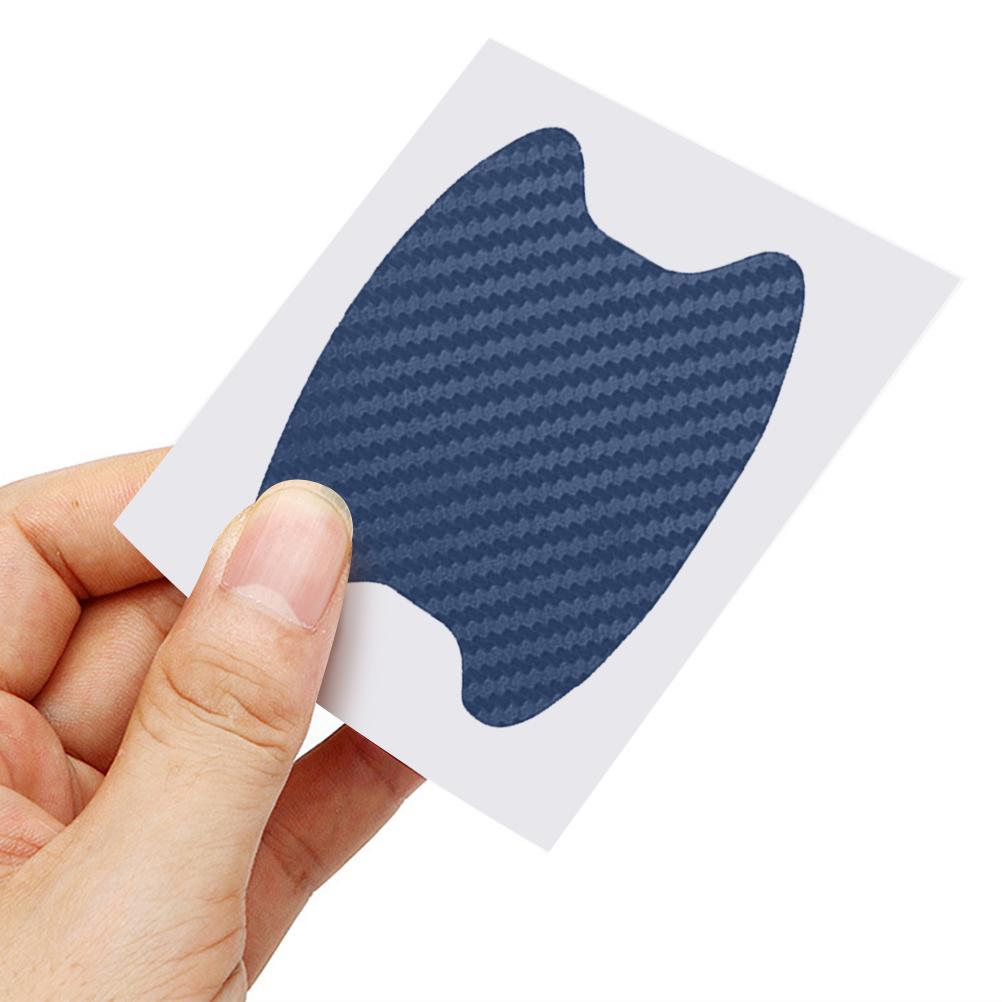 4Pcs Universal Carbon Fiber Auto Door Handle Film Stickers Car Handle Anti Scratch Stickers