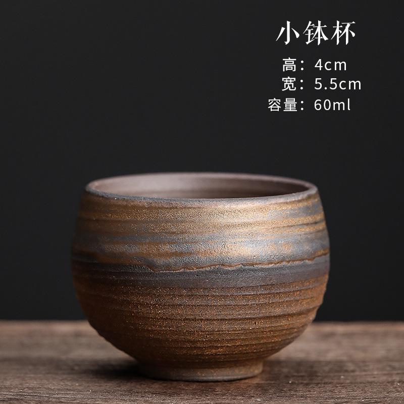 Retro Kiln Change Ceramics Master Cup Handmade Coarse Pottery Teacup Tasting Mug Tea Bowl Meditation Cup Tea Ceremony Drinkware
