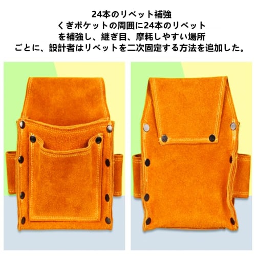 Zerodis Tool Waist Pouch, Multifunctional Pocket with 4 Layers and Dividers, Detachable, Compact, Breathable, Oil-Resistant, and Abrasion-Resistant fo