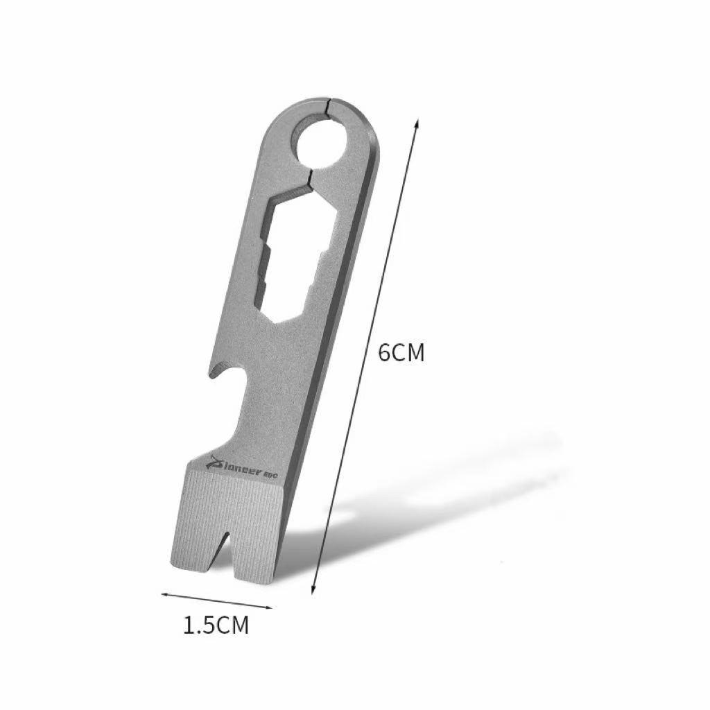 PioneerEDC Titanium Multi-function Pry Bar & Bottle Opener