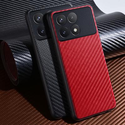 Handyhülle mit Carbonfaser-Textur für Poco X6 Pro F6 Pro Modisches Design Weiche Rückseite Hülle Funda für Poco M6 Pro