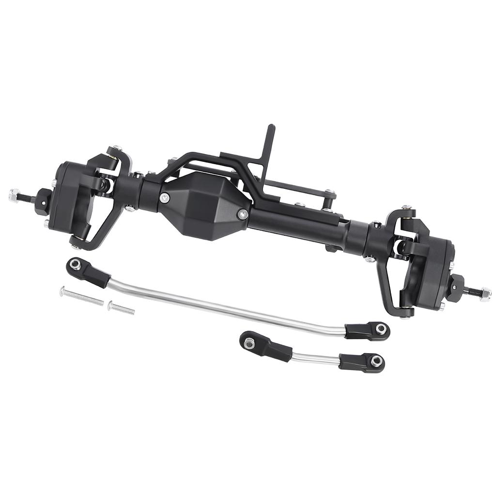 LCG Heavy Aluminum Front Rear Portal Axle Set+Brass Knuckles 50° 4WS for 1/10 RC Crawler Axial Capra 1.9 Chassis
