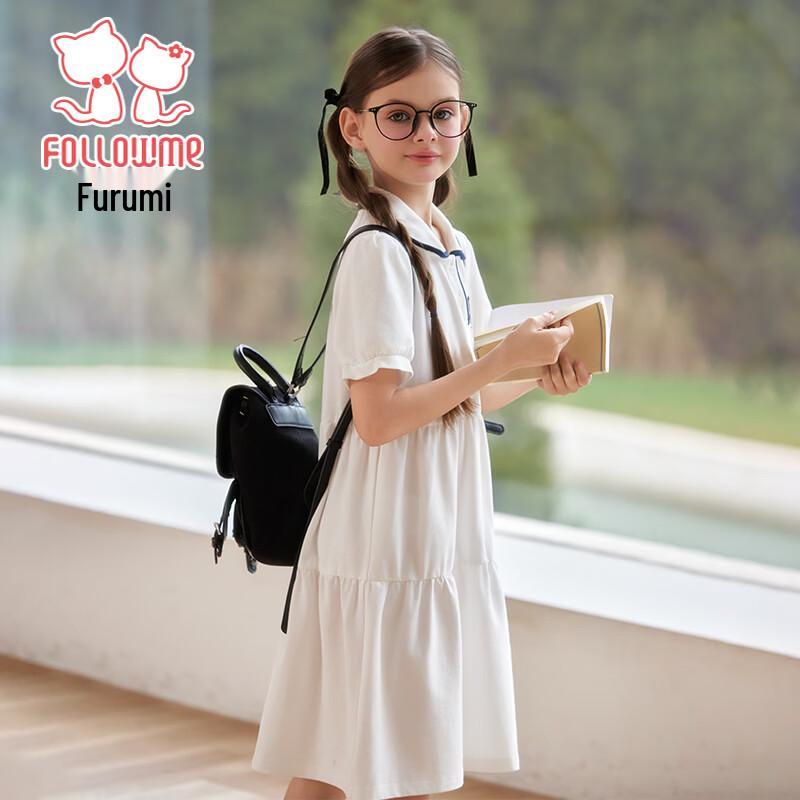 Fulomi Girls' Summer School Style Polo Dress