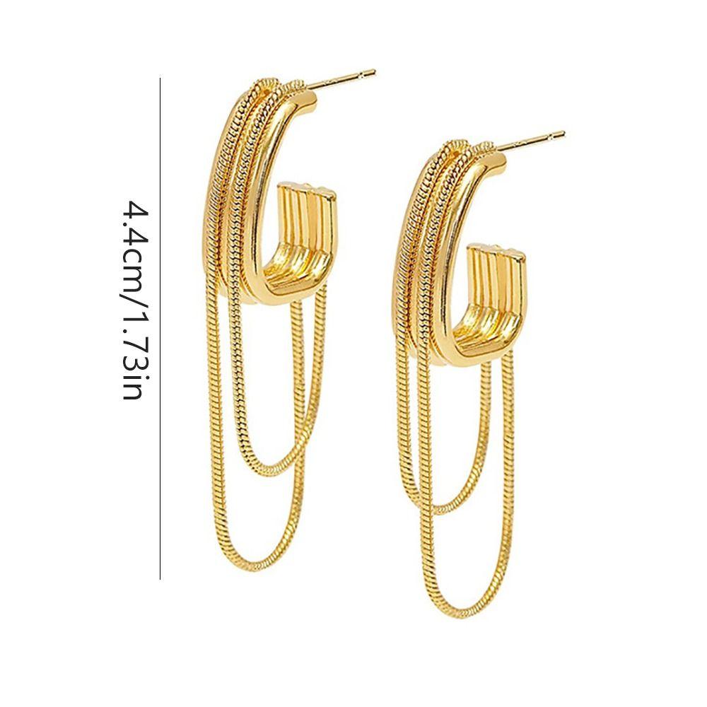 Ear Accessory Women's Drop Earrings Metal Dangle Earrings Tassel Geometric Earrings Wedding