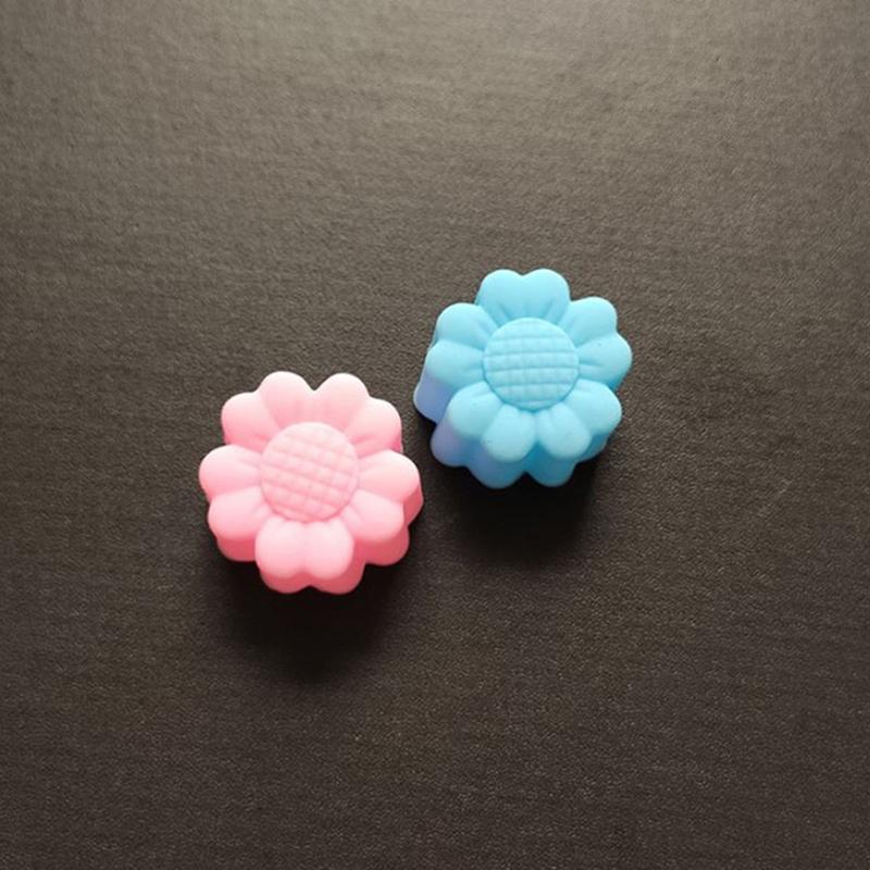 10Pcs Sunflower Shape Silicone Baking Mold Diy Handmade Soap Cake Fondant Chocolate Jelly Flower Mould