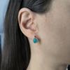 Silver Earrings with a Natural Emerald 2.028ct (2206101)