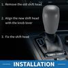 ABSOPRO Automatic Gear Shift Knob for Toyota Camry Plastic Faux Leather Automotive Gearbox Stick Shifter Lever Gray with Gray Stitching 2007-2014,