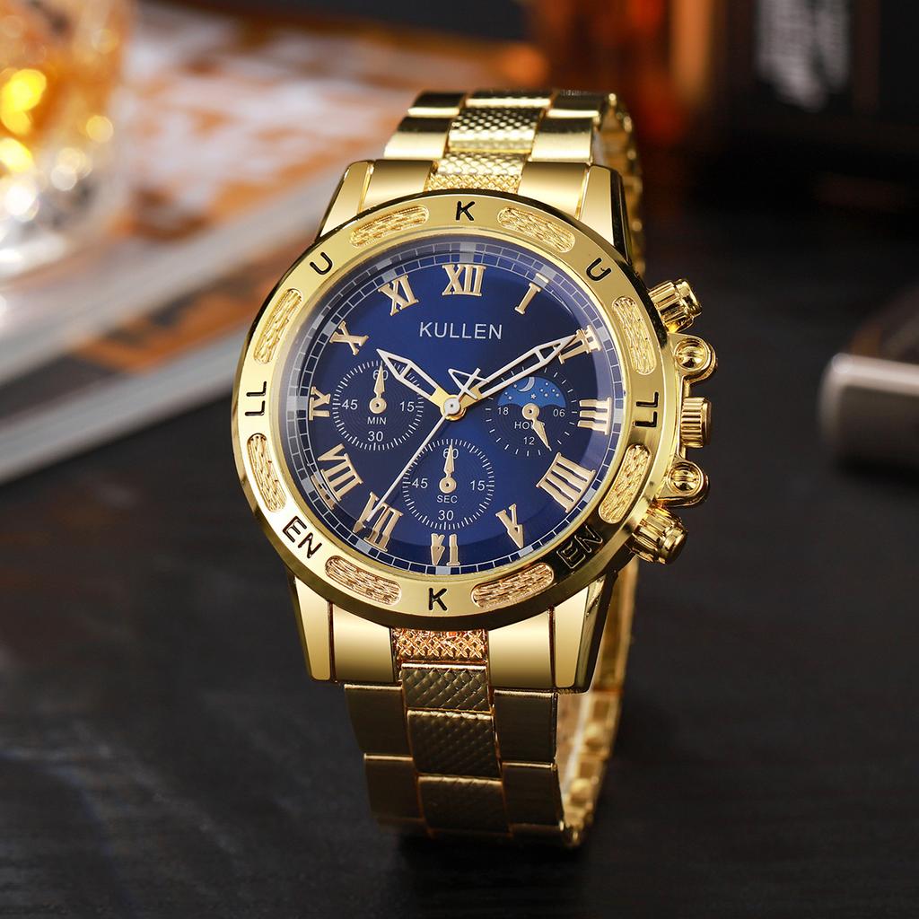 Luxury Large Dial Mens Quartz Watch Fashion Men Business Wristwatches Reloj Hombre